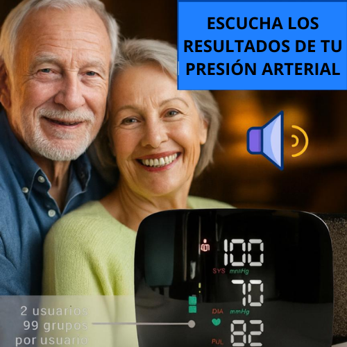 MONITOR DE PRESIÓN ARTERIAL - TENSIOMETRO - VOZ EN ESPAÑOL QUE FACILITA EL USO