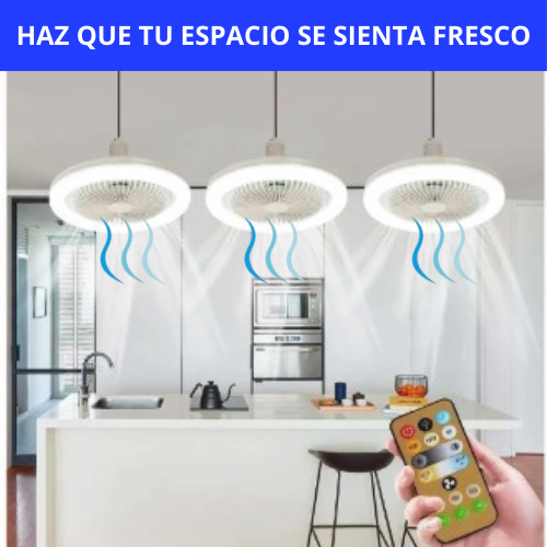 VENTILADOR Y LAMPARA DE TECHO 2 EN 1 - ADIOS CALOR NOCTURNO!!