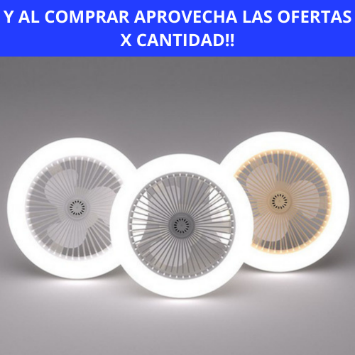VENTILADOR Y LAMPARA DE TECHO 2 EN 1 - ADIOS CALOR NOCTURNO!!
