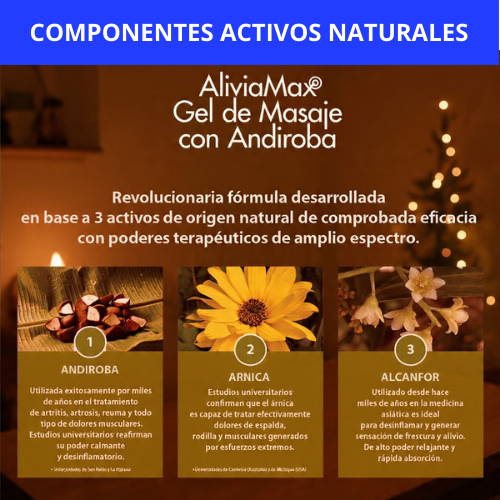 ALIVIAMAX GEL DE MASAJE PARA DOLORES (2 unidades de 50 mg c/u) - ALIVIO Y DESCANSO PARA TU CUERPO