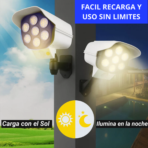 FOCO SOLAR TIPO CAMARA DE SEGURIDAD -  TE PILLAMOS PO'H COMPADRE!!