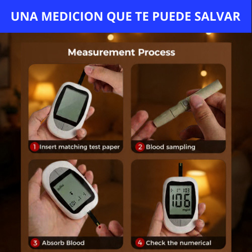 GLUCOMETRO DIGITAL MEDIDOR DE GLICEMIA (INCLUYE 50 TIRAS REACTIVAS) - CONTROL AL INSTANTE