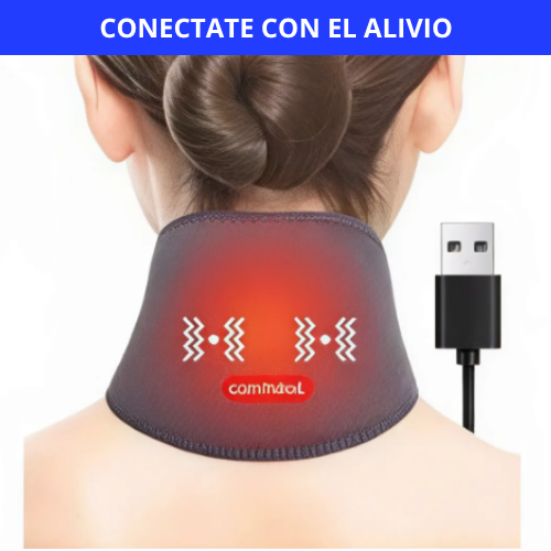 MASAJEADOR DE CUELLO CON CALOR Y VIBRACION - TRATAMIENTO DE RELACIÓN EN CASA