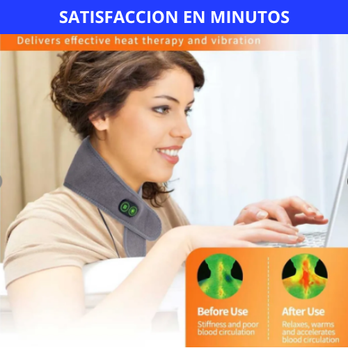 MASAJEADOR DE CUELLO CON CALOR Y VIBRACION - TRATAMIENTO DE RELACIÓN EN CASA
