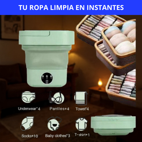 MINI LAVADORA-CENTRIFUGA PLEGABLE - HIGIENE Y AHORRO!!