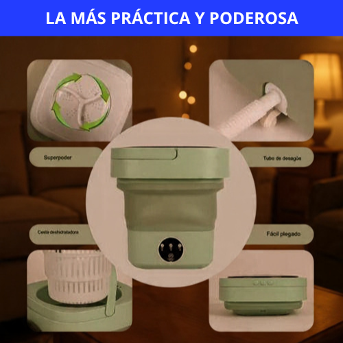 MINI LAVADORA-CENTRIFUGA PLEGABLE - HIGIENE Y AHORRO!!