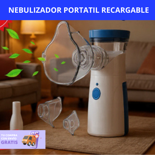 NEBULIZADOR NIÑOS Y ADULTOS PORTATIL - SIENTE ALIVIO AL RESPIRAR