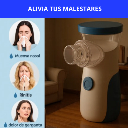 NEBULIZADOR NIÑOS Y ADULTOS PORTATIL - SIENTE ALIVIO AL RESPIRAR