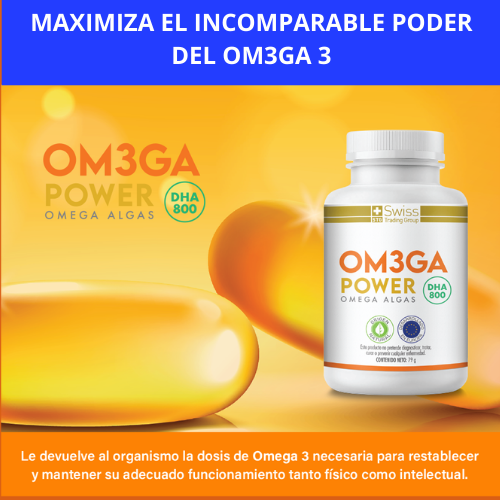 OM3GA POWER  - OMEGA 3 DE ALGAS DHA 800
