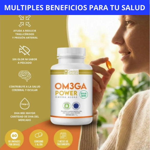 OM3GA POWER  - OMEGA 3 DE ALGAS DHA 800
