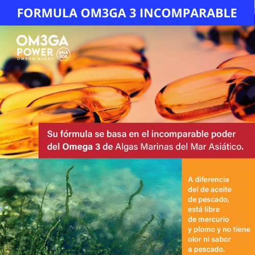 OM3GA POWER  - OMEGA 3 DE ALGAS DHA 800