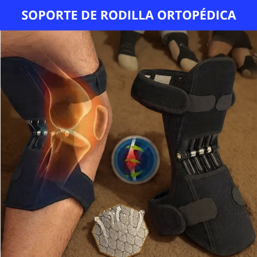 SOPORTE DE RODILLA ORTOPÉDICA CON RESORTES - MUEVETE SIN DOLOR, CON ESTABILIDAD Y CON CONFIANZA