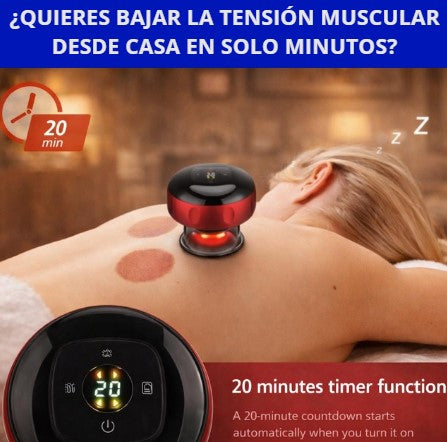 VENTOSA MASAJEADORA RECARGABLE - LIBERA TENSIONES MUSCULARES