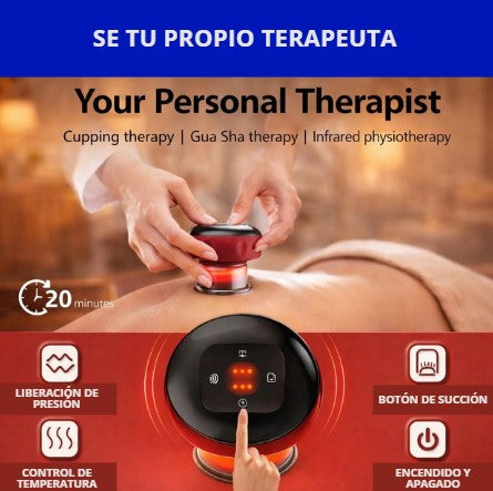 VENTOSA MASAJEADORA RECARGABLE - LIBERA TENSIONES MUSCULARES